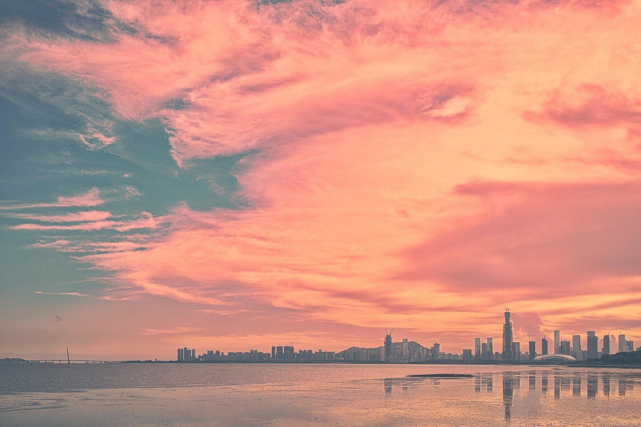 深圳湾暮色 · Dusk over Shenzhen Bay